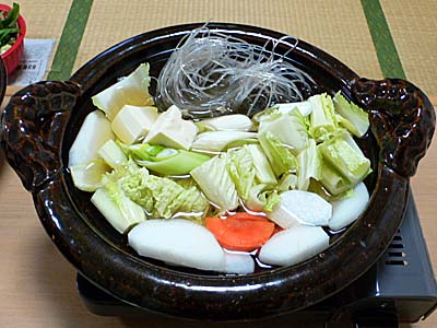 鍋の具材になった白菜