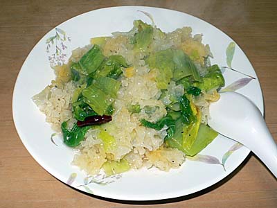 白菜と白きクラゲの炒め物