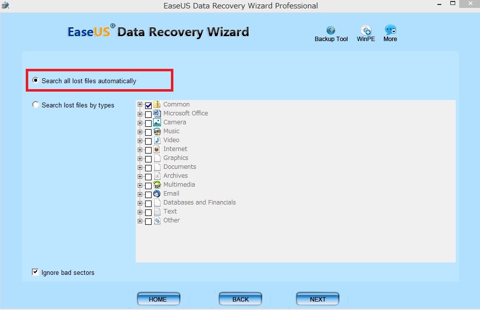 データ復元　EaseUS Data Recovery Wizard Professional7