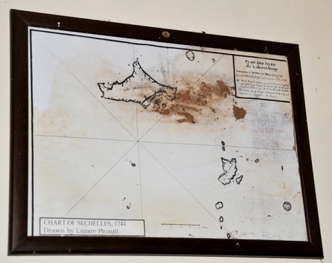 Seychells Map by Lazare 1744