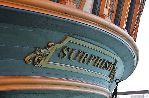 HMS Surprise Name Board