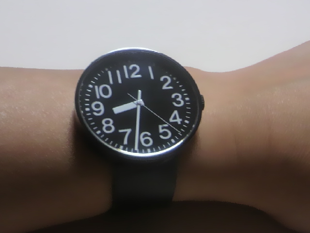 7,350円無印良品 公園の時計 自動巻き 腕時計 旧モデル 黒