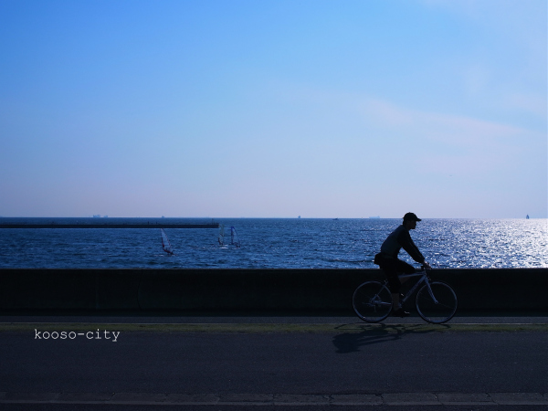 海岸の自転車