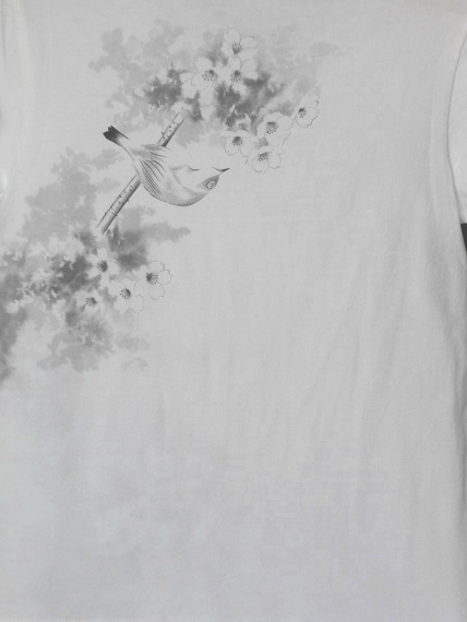 桜とメジロTシャツ