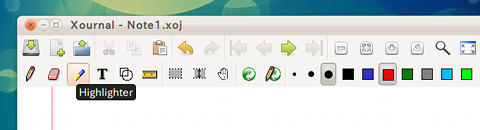 Xournal Ubuntu ペイントソフト 描画ツールを選択